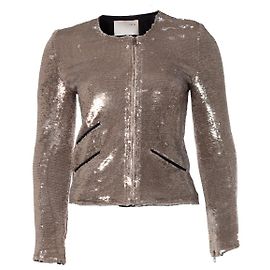 IRO, Paillettenbesetzte Bikerjacke in Gold Golden