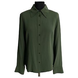 Camicia Diane Von Furstenberg in seta verde Verde