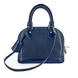 Louis Vuitton-Alma BB Epi Leather Blue Bag-Navy blue