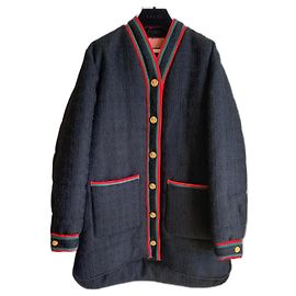 Gucci wool coat black Black