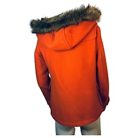 Uniqlo-Cappotto Uniqlo in misto lana-Arancione