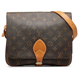 Louis Vuitton-Louis Vuitton Brown Monogram Cartouchiere MM-Brown