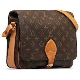 Louis Vuitton-Louis Vuitton Brown Monogram Cartouchiere MM-Brown