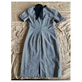 Christian Dior-Vintage gingham dress-Black,White