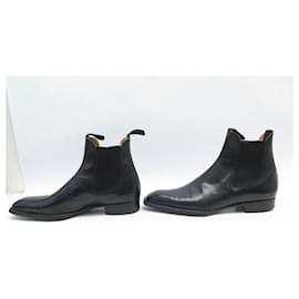 LOUIS VUITTON SHOES CHELSEA BOOTS 6 40.5 BLACK LEATHER BOOTS ref.1019790 -  Joli Closet