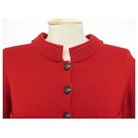 Chanel-NEW CHANEL CARDIGAN VEST L 42 P38934 RED CASHMERE JACKET JACKET-Red
