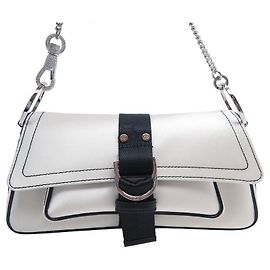 NOVA BOLSA CHRISTIAN DIOR HARDCORE mosquetão STRASS GALLIANO Cru
