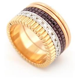 Boucheron-BAGUE BOUCHERON QUATRE CLASSIQUE LARGE JRG00623 T51 OR 18K 0.51CT RING-Doré