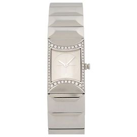 FRED R RELÓGIO14-101 30 QUARTZO MM EM AÇO PALLADI E DIAMANTES 0.8 RELÓGIO DE AÇO CT Prata