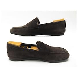 JM Weston-JM WESTON SHOES DRIVING MOCCASINS 8.5 42.5 SUEDE SHOEF TREE SHOES-Brown