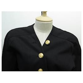 Yves Saint Laurent-VINTAGE VESTE YVES SAINT LAURENT DOUBLE BOUTONNAGE 46 XL BOUTON YSL JACKET-Noir