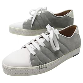 Berluti-NEW BERLUTI PLAYFIELD SNEAKERS SHOES 8 42 LEATHER & SUEDE SNEAKERS SHOES-Grey