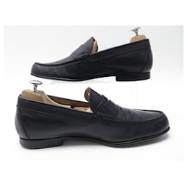 Berluti-BERLUTI LOAFERS 8.5 42.5 LOAFERS SHOES NAVY BLUE LEATHER-Navy blue