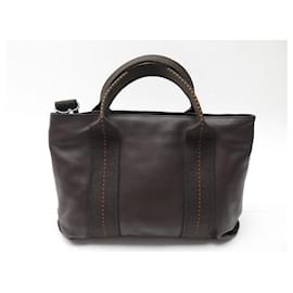 Hermès-SAC A MAIN HERMES CARAVANE HORIZONTAL PM BANDOULIERE CUIR MARRON HAND BAG-Marron