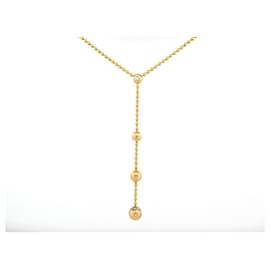 Cartier-NEUF VINTAGE COLLIER CARTIER DRAPERIE DE DECOLLETE OR JAUNE 18K NECKLACE-Doré