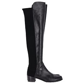 Botas Stuart Weitzman Reserve Cuissardes em couro preto Preto