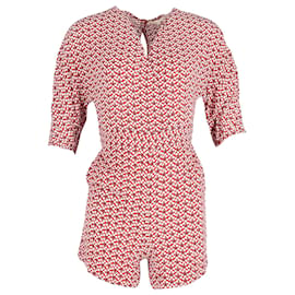 Maje-Maje Printed Rompers in Red Polyester-Red