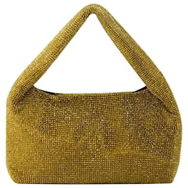 Donna Karan-Mini borsa da ascella in cristallo - Kara - Rete - Oro-D'oro,Metallico