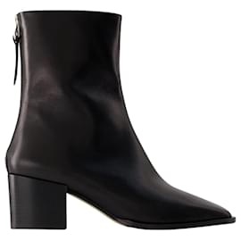 Aeyde-Amina Ankle Boots - Aeyde - Leather - Black-Black