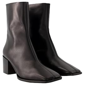 Aeyde-Amina Ankle Boots - Aeyde - Leather - Black-Black