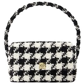 Bolso Hobo Nico - Anine Bing - Algodón - Negro/Blanquecino Negro