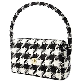 Anine Bing-Nico Hobo Bag - Anine Bing - Cotton - Black/white-Black