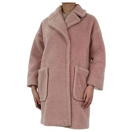 Weekend Max Mara Pink teddy coat - size UK 4 Pink