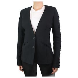 Alexander Wang Black studded open-back blazer - size UK 8 Black