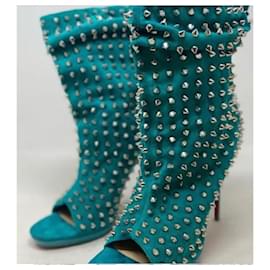 Christian Louboutin-Ankle Boots-Turquoise