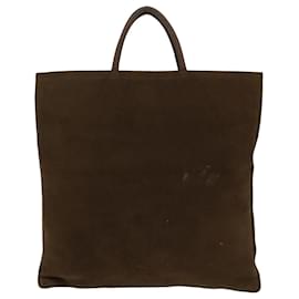 Loewe-LOEWE Hand Bag Suede Brown Auth ep1403-Brown