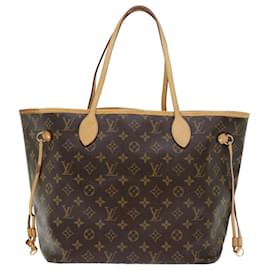 Louis Vuitton-LOUIS VUITTON Monogram V line Neverfull MM Cabas Rose M41602 LV Auth am4905-Rose,Monogramme