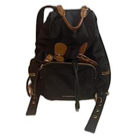 Burberry Black Nylon Backpack Black