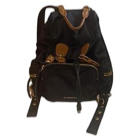 Mochila Burberry de nylon negro Negro