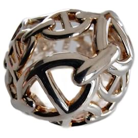 Hermès-CHAINED ANCHOR CHAIN Ring-Silvery