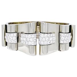 Autre Marque-Armband Art Deco René Boivin, Platin, WEISSES GOLD, Diamanten.-Andere