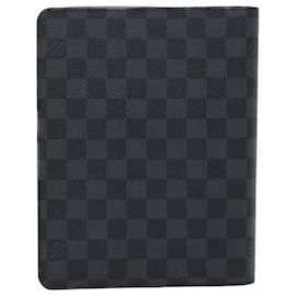 Louis Vuitton-LOUIS VUITTON Damier Graphite Agenda Bureau Note Cover R20974 Auth LV 50652-Autre