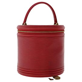 Louis Vuitton-LOUIS VUITTON Epi Cannes Bolsa de mão vermelha M48037 Autenticação de LV 50662-Vermelho