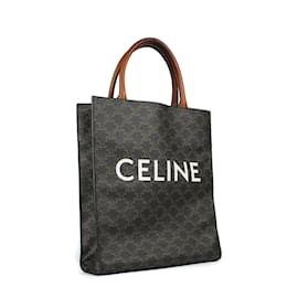 Céline-CELINE Bolsos Cabas Vertical-Castaño