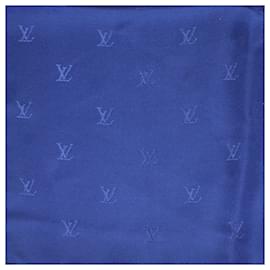Louis Vuitton-LOUIS VUITTON Mouchoir en soie-Bleu Marine