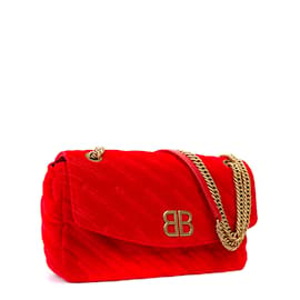 Balenciaga-BALENCIAGA Handbags BB Round-Red