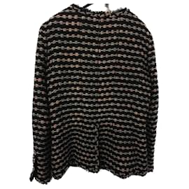 Chanel-Jaqueta clássica de tweed sem gola-Multicor