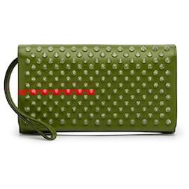 Christian Louboutin-Christian Louboutin Red Macaron Spike Clutch-Red
