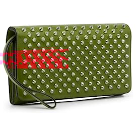 Christian Louboutin-Christian Louboutin Red Macaron Spike Clutch-Red