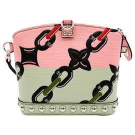 Louis Vuitton-Louis Vuitton Pink Epi Chain Flower Mini Lockit-Pink