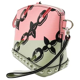 Louis Vuitton-Louis Vuitton Pink Epi Chain Flower Mini Lockit-Pink