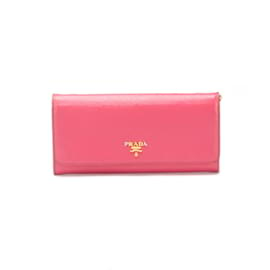 Prada-Vitello Move Metal Oro Wallet on Chain-Pink