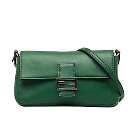 Fendi-Sac micro-baguette en cuir 8M0354-Vert