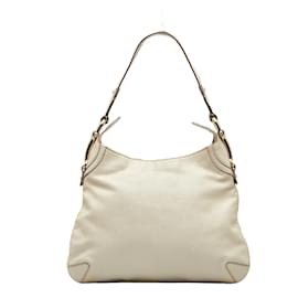 Gucci-Sac Hobo Créole en Cuir 145826-Blanc