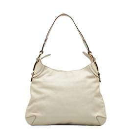 Gucci-Kreolische Hobo-Tasche aus Leder 145826-Weiß