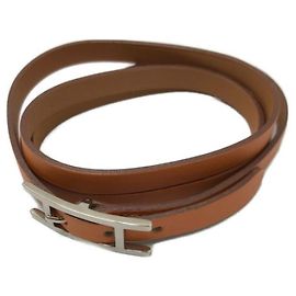 Hermès ***HERMES  api 3 Leather bracelet Brown